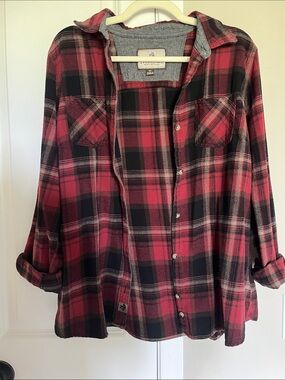 Legendary Whitetails Red and Black Plaid Button-Down Shirt